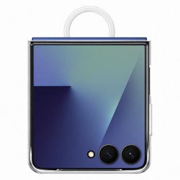 Coque transparente avec anneau pour Samsung Galaxy Z Flip7